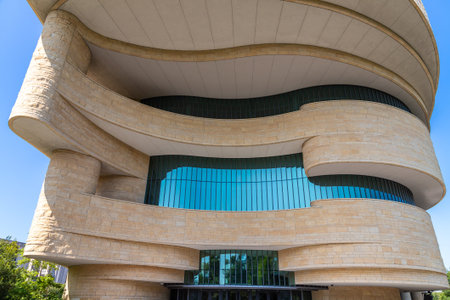 WASHINGTON DC, USA - MARCH 29, 2020: National Museum of the American Indian in Washington DC in a sunny day, USAのeditorial素材