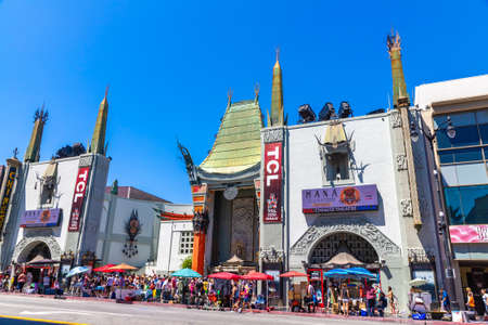 LOS ANGELES, HOLLYWOOD, USA - MARCH 29, 2020: Grauman's TCL Chinese Theatre on Hollywood Boulevard, Los Angeles, California, USAのeditorial素材