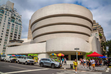 NEW YORK CITY, USA - MARCH 15, 2020: Solomon R. Guggenheim Museum in New York City, NY, USAのeditorial素材