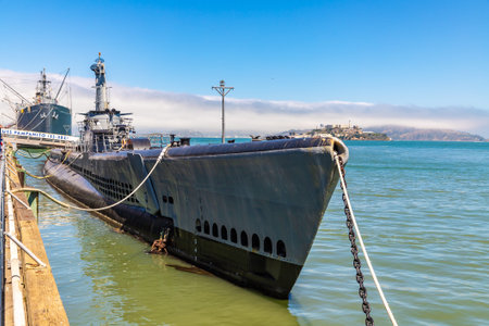 SAN FRANCISCO, USA - MARCH 29, 2020: USS Pampanito Submarine in San Francisco, California, USA