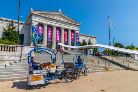 CHICAGO, USA - MARCH 29, 2020: Shedd Aquarium building in Chicago, Illinois, USA
