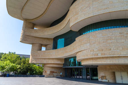 WASHINGTON DC, USA - MARCH 29, 2020: National Museum of the American Indian in Washington DC in a sunny day, USAのeditorial素材