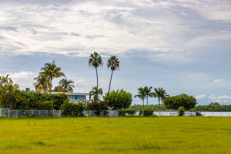 MIAMI BEACH, USA - MARCH 29, 2020: Famous TV show Dexter's house in a sunny day, Miami Beach, Florida, USAのeditorial素材