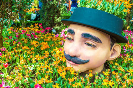 SINGAPORE - JUNE 23, 2018: Conservatory Flower Dome in Singapore at summer dayのeditorial素材