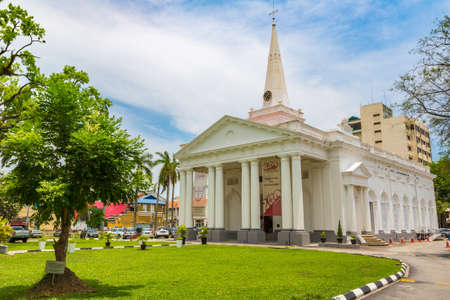 PENANG, MALAYSIA - FEBRUARY 22, 2020: St. George's Anglican Church in Georgetown on Penang island, Malaysiaのeditorial素材