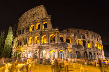 ROME, ITALY - JULY 12, 2014: Colosseum in a summer night in Rome, Italyのeditorial素材