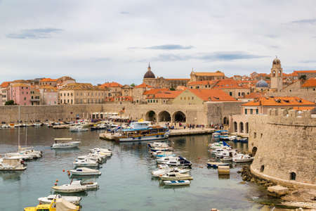 DUBROVNIK, CROATIA - JUNE 28, 2016: Old city Dubrovnik in a beautiful summer day, Croatiaのeditorial素材