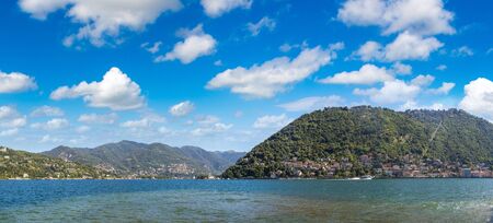 Lake Como in Italy in a beautiful summer dayの写真素材