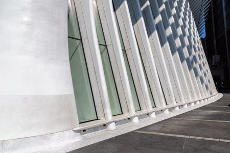 NEW YORK CITY, USA - MARCH 29, 2020: Oculus transportation hub at World Trade Center in New York...