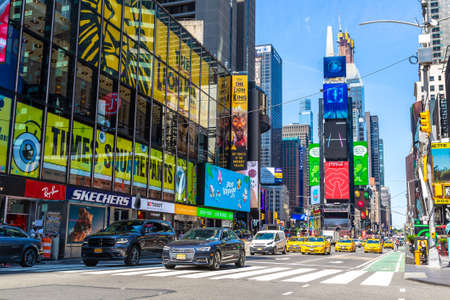NEW YORK CITY, USA - MARCH 15, 2020: Times Square is a symbol of New York City, USAのeditorial素材