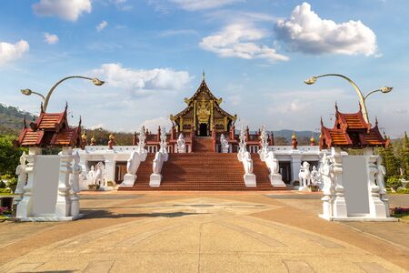 The Royal Ratchaphruek Park in Chiang Mai, Thailand in a summer dayの写真素材