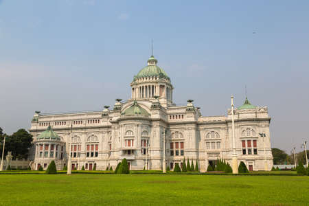 The Ananta Samakhom Throne Hall, King of Thailand palace in Bangkok, Thailand in a summer dayのeditorial素材