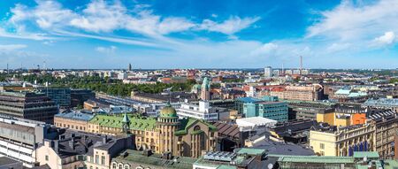 Panoramic aerial view of Helsinki in a beautiful summer day, Finlandの写真素材