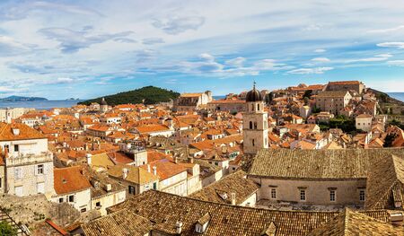 Panorama of old city Dubrovnik in a beautiful summer day, Croatiaの写真素材