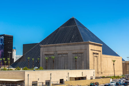 LAS VEGAS, USA - MARCH 29, 2020: Luxor Hotel and Casino in Las Vegas, Nevada, USA