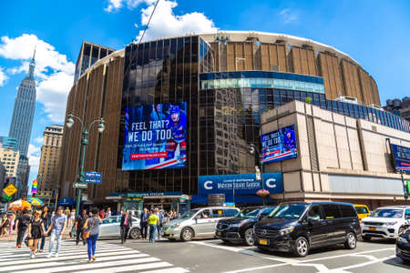 NEW YORK CITY, USA - MARCH 15, 2020: Madison Square Garden in New York City, USAのeditorial素材