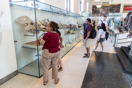 NEW YORK CITY, USA - MARCH 29, 2020: Interior of American Museum of Natural History in New York City, NY, USAのeditorial素材