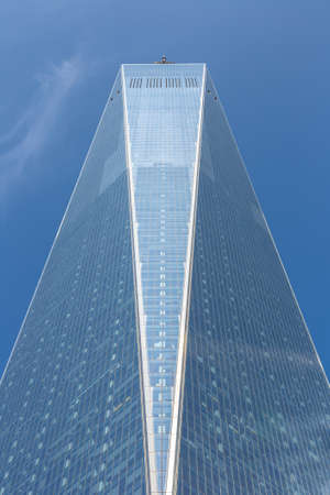 NEW YORK CITY, USA - MARCH 29, 2020: One World Trade Center tower in New York City, NY, USAのeditorial素材