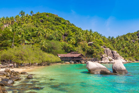 Freedom beach at Koh Tao island, Thailandの写真素材