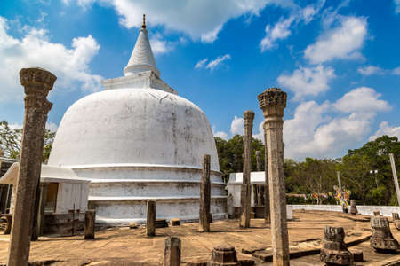 Lankaramaya dagoba (stupa) in a summer day, Sri Lankaの写真素材