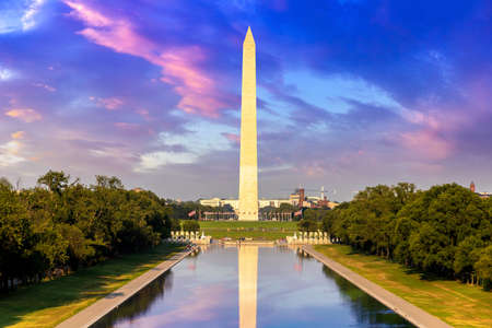 Washington Monument in a sunny day in Washington DC, USAのeditorial素材
