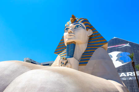 LAS VEGAS, USA - MARCH 29, 2020: Luxor Hotel and Casino in Las Vegas, Nevada, USAのeditorial素材