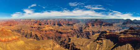 Panorama of Grand Canyon National Park in a sunny day, Arizona, USA