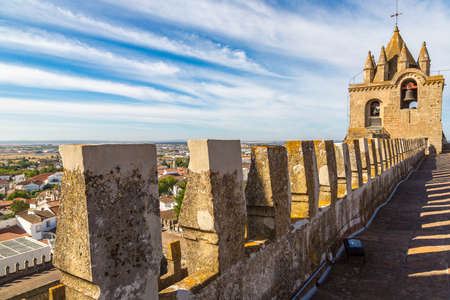 Cathedral of Evora, Portugal in a beautiful summer dayの写真素材