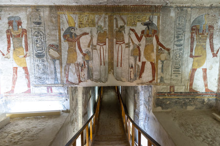 Tomb of pharaohs Tausert and Setnakht in Valley of the Kings, Luxor, Egyptのeditorial素材