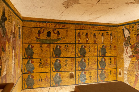 Tomb of pharaoh Tutankhamun in Valley of the Kings, Luxor, Egyptのeditorial素材