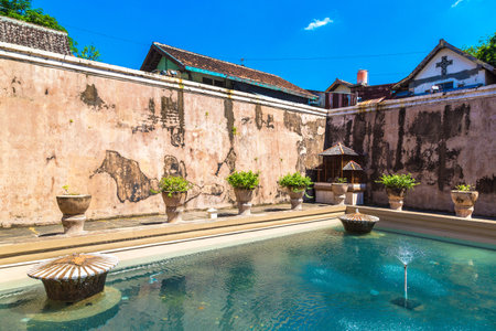 Taman Sari water palace in Yogyakarta, Java island, Indonesiaのeditorial素材