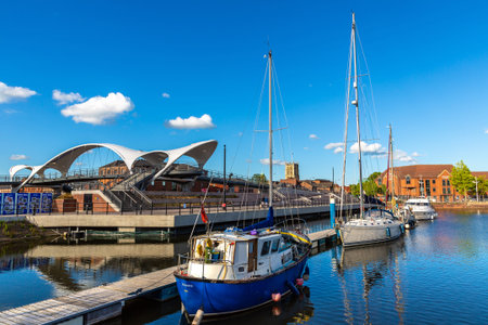 KINGSTON UPON HULL, UK - JUNE 2, 2022: Princes Quay Bridge in a sunny day in Hull, Kingston upon Hull, Yorkshire, UKのeditorial素材