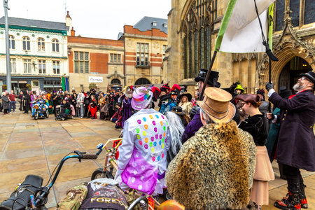 KINGSTON UPON HULL, UK - OCTOBER 30, 2022: Hulloween Steampunk Festival and parade in Hull, Kingston upon Hull, Yorkshire, UKのeditorial素材