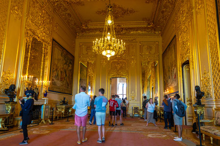 WINDSOR, UK - JUNE 19, 2022: Interior of Royal Windsor Castle in Windsor, UKのeditorial素材