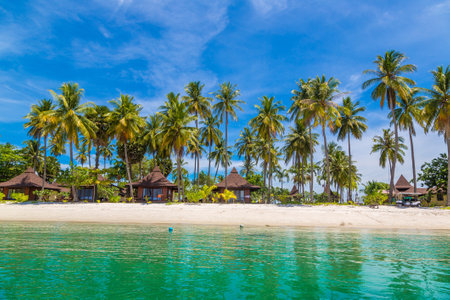 Beautiful Tropical beach in a sunny dayの写真素材