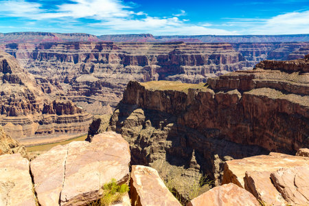 Grand Canyon West Rim in a sunny day, USAの写真素材