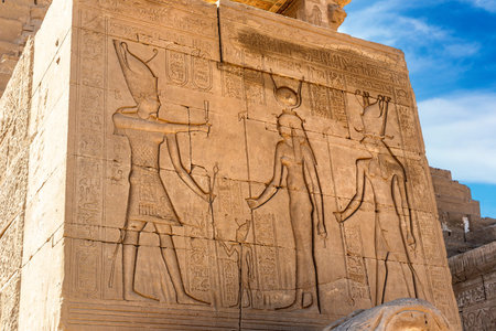 Dendera temple in a sunny day, Luxor, Egypt