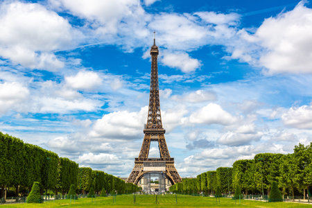 Eiffel Tower in Paris in a sunny summer day, France