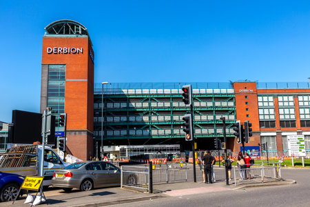 DERBY, UK - SEPTEMBER 4, 2023: Derbion Shopping Centre in a sunny day in Derby, United Kingdomのeditorial素材