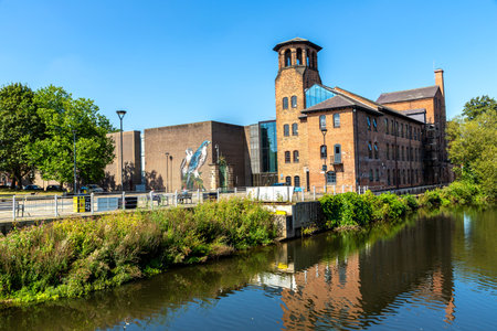 DERBY, UK - SEPTEMBER 4, 2023: The Museum of Making in a sunny day in Derby, United Kingdomのeditorial素材