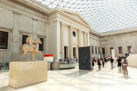 LONDON, UK - SEPTEMBER 7, 2023: Great Court at the British Museum in London - one of the most...