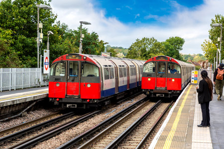 LONDON, UK - SEPTEMBER 26, 2023: London Underground Station - Alperton in London, England, UKのeditorial素材