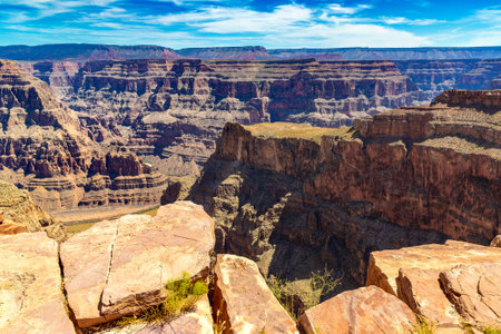 Grand Canyon West Rim in a sunny day, USAの写真素材