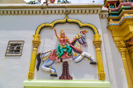 Sri Maha Mariamman Temple in Georgetown on Penang island, Malaysiaの写真素材