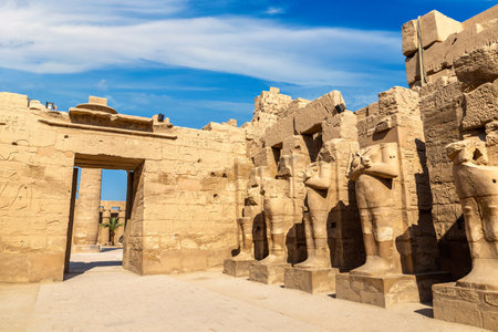 Karnak temple in a sunny day, Luxor, Egyptの写真素材