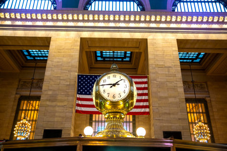 Classic vintage clock in Main hall of Grand Central Station Terminal in Manhattan in New York City,...