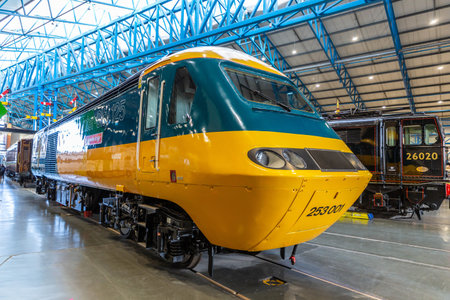 YORK, UK - FEBRUARY 6, 2025: The iconic 1976 British High-Speed Train (HST), also known as the...