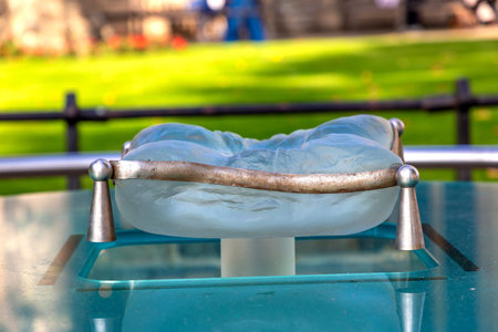 LONDON, UK - SEPTEMBER 26, 2023: Execution Memorial by Brian Catling. This is a spot where queen Anne Boleyn was executed in 1536 at the Tower of London in London, England, UKのeditorial素材