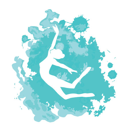 elegant  ballet dancer vector illustrationのイラスト素材