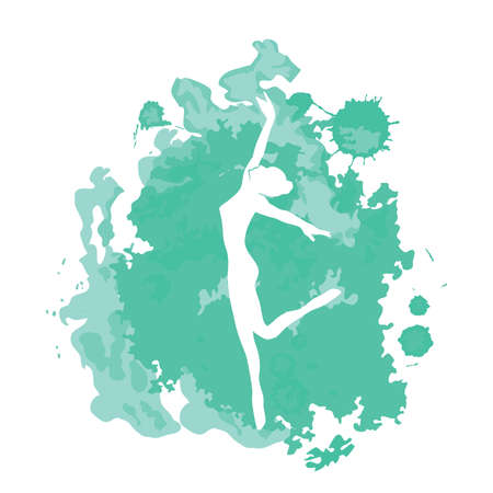 elegant  ballet dancer vector illustrationのイラスト素材